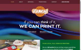 Golden Printing & Promotional Products of Lakewood website