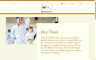 Rise Martial Arts website