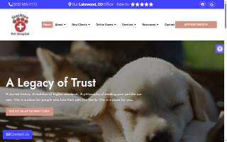 Stockton Pet Hospital website