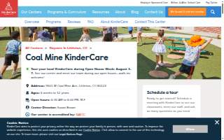 Coal Mine KinderCare website