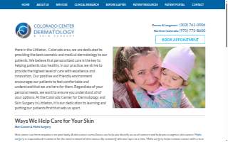 Colorado Center for Dermatology & Skin Surgery in Littleton website