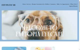 Eyetopia Eyecare website