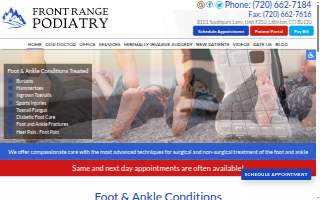 Front Range Podiatry website