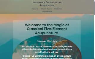 Harmonious Bodywork and Acupuncture website