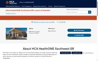 HCA HealthONE Southwest ER, A part of Swedish website