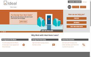 Ideal Home Loans website