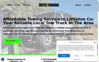 Ortiz Towing of Littleton website