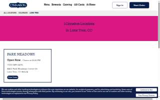 Cinnabon of Lone Tree website
