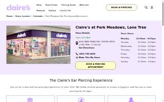 Claire's of Lone Tree website