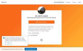 Clear Prosthodontics of Lone Tree, PC website