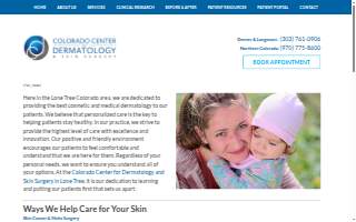 Colorado Center For Dermatology & Skin Surgery of Lone Tree website