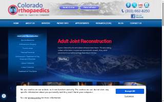 Colorado Orthopaedics website