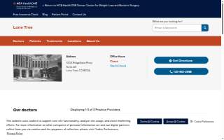 HCA HealthONE Denver Center for Weight Loss and Bariatric Surgery - Lone Tree website