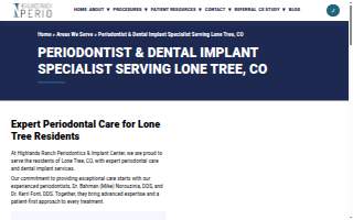 Highlands Ranch Periodontics and Dental Implants website