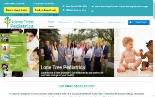 Lone Tree Pediatrics website