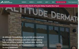 Altitude Dermatology of Longmont website