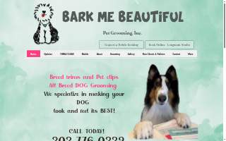 Bark Me Beautiful Pet Grooming Inc. website