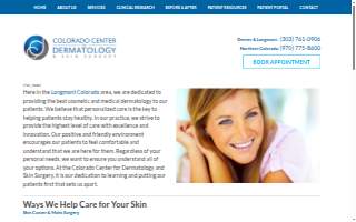 Colorado Center for Dermatology & Skin Surgery of Longmont website