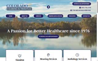 Colorado Hearing & Tinnitus - By Appointment Only website