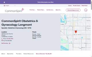 CommonSpirit Obstetrics & Gynecology Longmont website