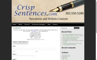 Crisp Sentences website