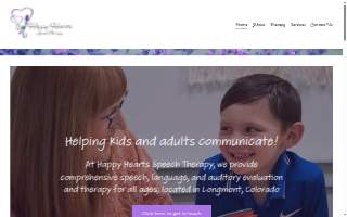Happy Hearts Speech Therapy website