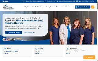 Longmont Hearing and Tinnitus Center website