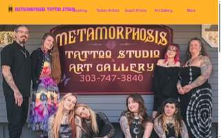 Metamorphosis Tattoo Studio and Art Gallery website