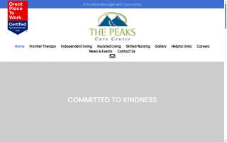 Peaks Care Center website