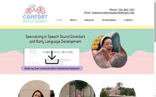 Comfort Speech Therapy website
