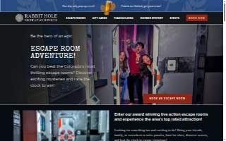 Rabbit Hole Recreation Services - Escape Rooms website