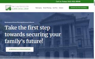 The Law Office of Clark Daniel Dray website