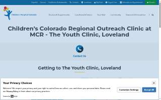 Children's Colorado Regional Outreach Clinic, Loveland website