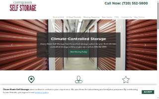 Clover Basin Self Storage website