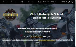 Clutch Motorcycle School website