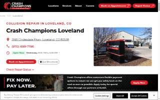Crash Champions Collision Repair Loveland website