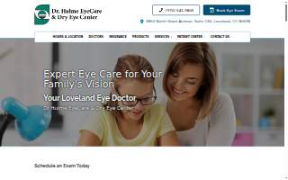 Dr. Hulme EyeCare & Dry Eye Center website