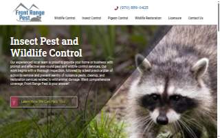 Front Range Pest and Wildlife Control website