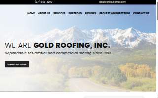 Gold Roofing Inc website