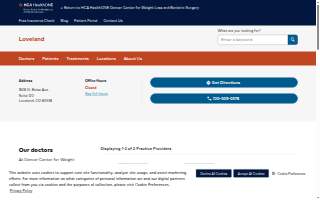 HCA HealthONE Denver Center for Weight Loss and Bariatric Surgery - Loveland website