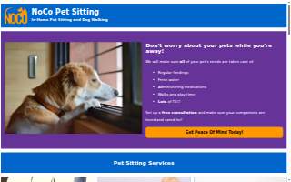 Noco Pet Sitting website