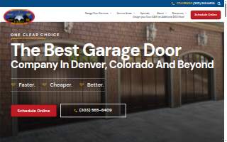 One Clear Choice Garage Doors of Loveland website