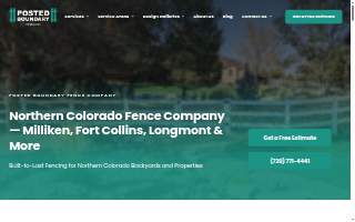 Posted Boundary Fence Co. of Loveland website