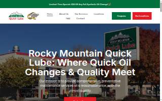 Rocky Mountain Quick Lube website