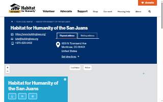 Habitat for Humanity of the San Juans-Montrose website