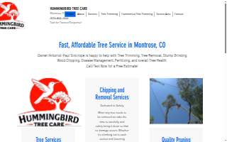 Hummingbird Tree Care website