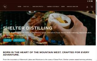 Shelter Distilling website