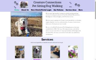 Creature Connections Pet Sitting of Northglenn website