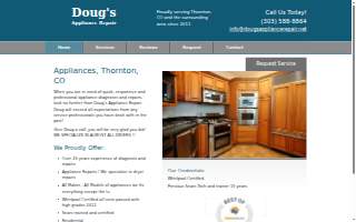Dougs Appliance Repair website