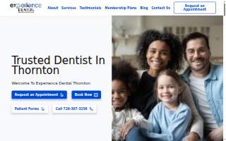Experience Dental Thornton website